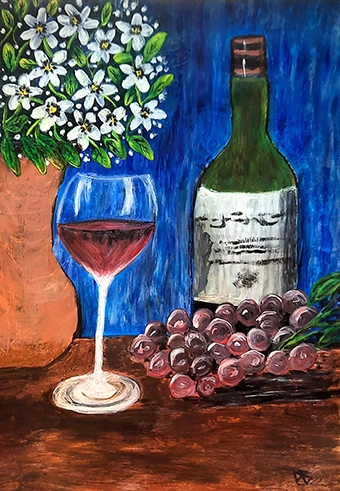 Grapes with Wine